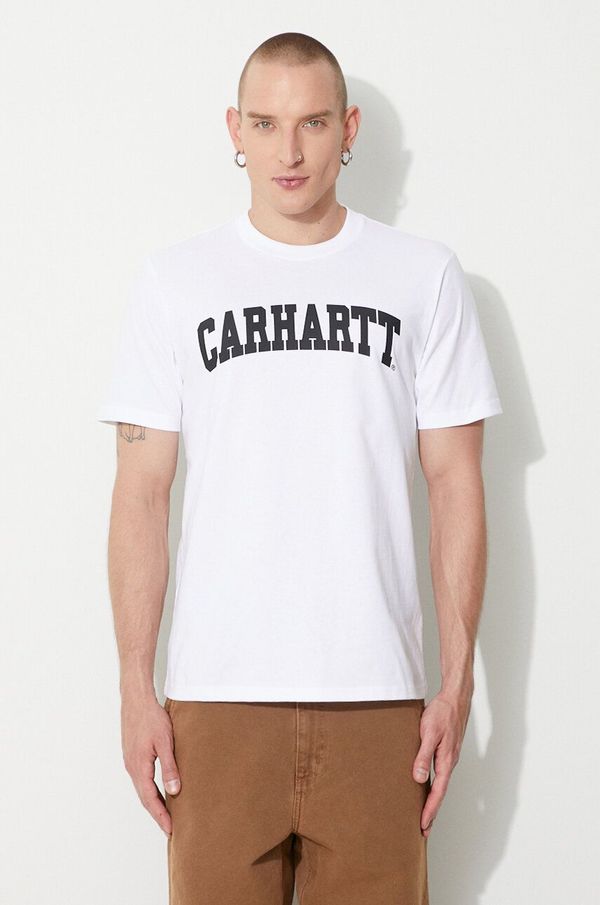 Carhartt WIP Pamučna majica Carhartt WIP boja: bijela, s tiskom, I028990-BOTANIC/WH