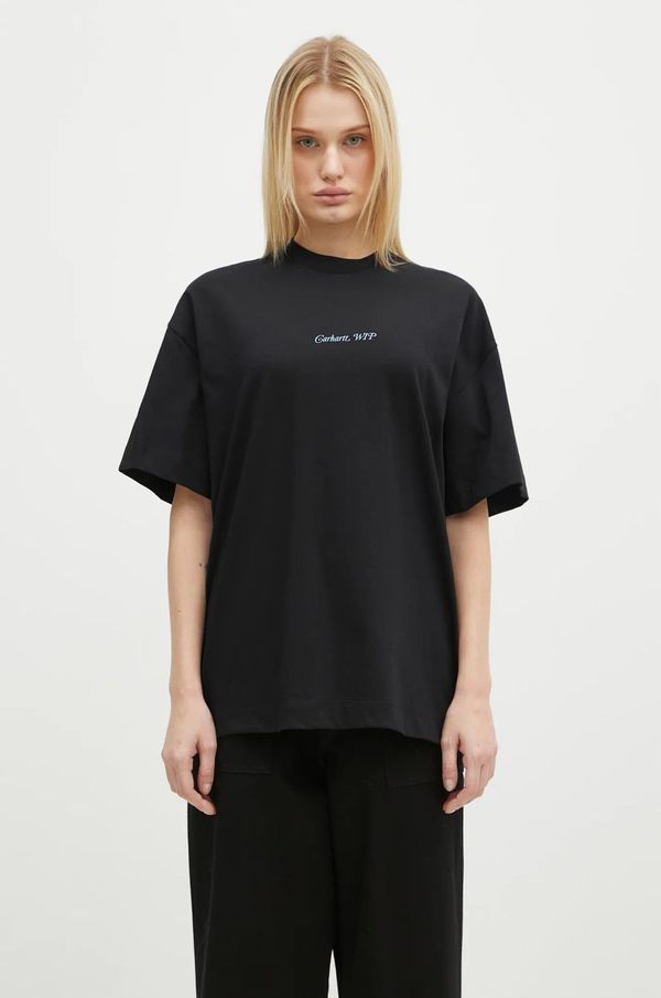 Carhartt WIP Pamučna majica Carhartt WIP Harttbreaker za žene, boja: crna, I034399.89XX