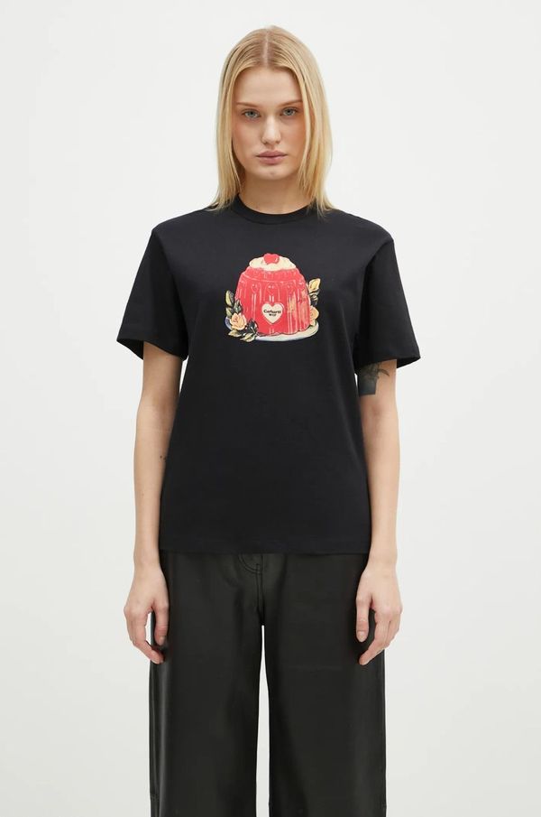 Carhartt WIP Pamučna majica Carhartt WIP Pudding za žene, boja: crna, I034435.89XX