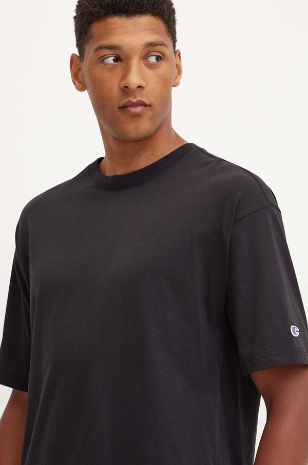 Champion Pamučna majica Champion za muškarce, boja: crna, bez uzorka, 219632