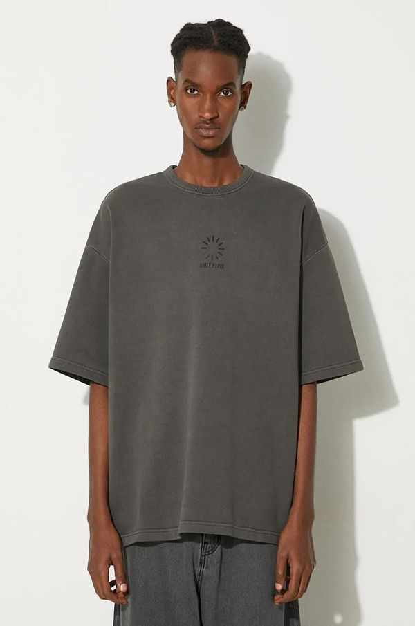 Daily Paper Pamučna majica Daily Paper Buffering Oversized SS za muškarce, boja: siva, s tiskom, 2421078