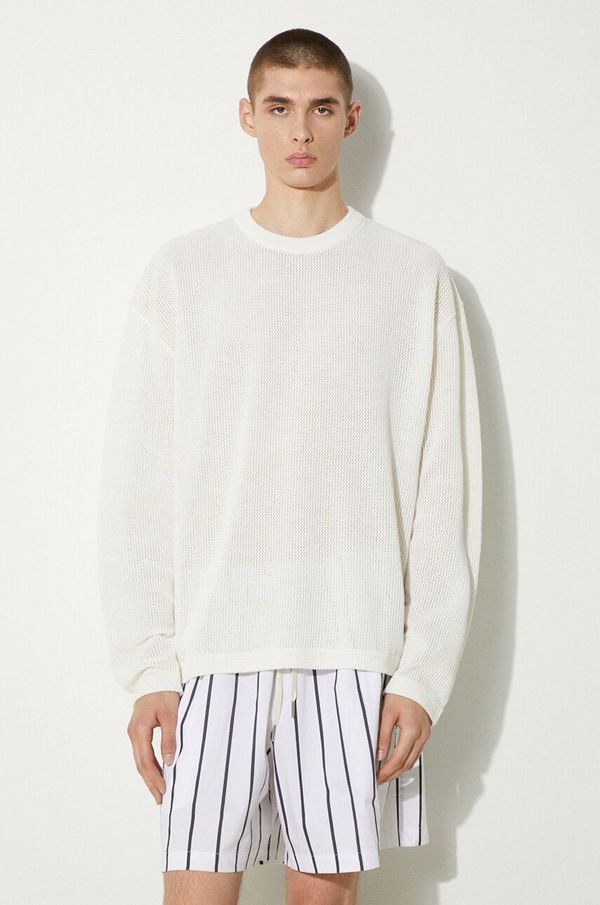 MKI MIYUKI ZOKU Pamučna majica dugih rukava MKI MIYUKI ZOKU Loose Gauge Long Sleeve boja: bijela, bez uzorka, LOOSE.GAUGE.LONG.SLEEVE