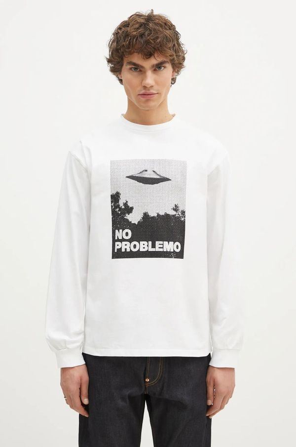 No Problemo Pamučna majica dugih rukava No Problemo Visitors boja: bijela, s tiskom, NP60024.02