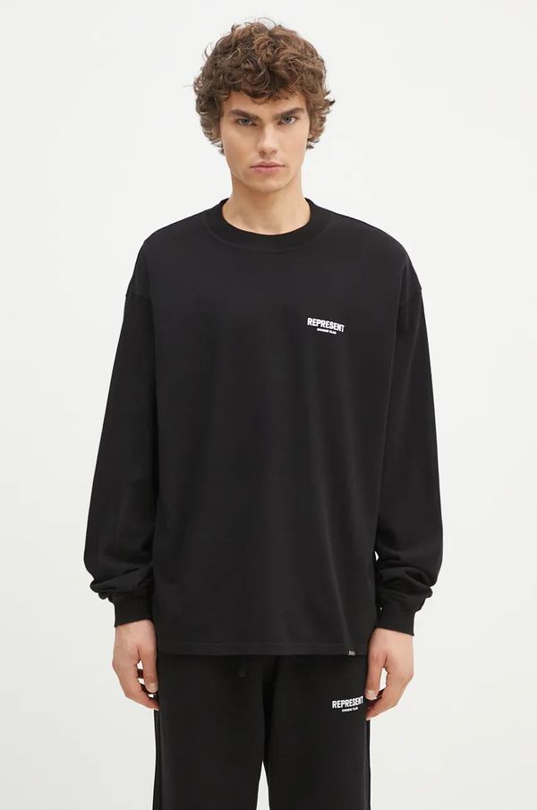Represent Pamučna majica dugih rukava Represent Represent Owners Club Longsleeve boja: crna, s tiskom, OCM41119.001