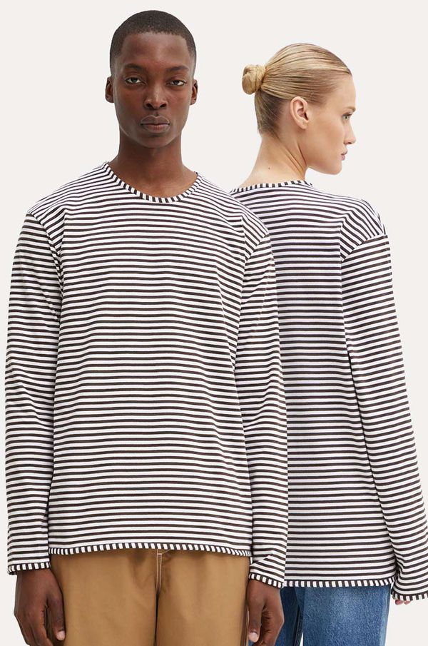 Sunnei Pamučna majica dugih rukava Sunnei boja: smeđa, s uzorkom, RTWXJER004