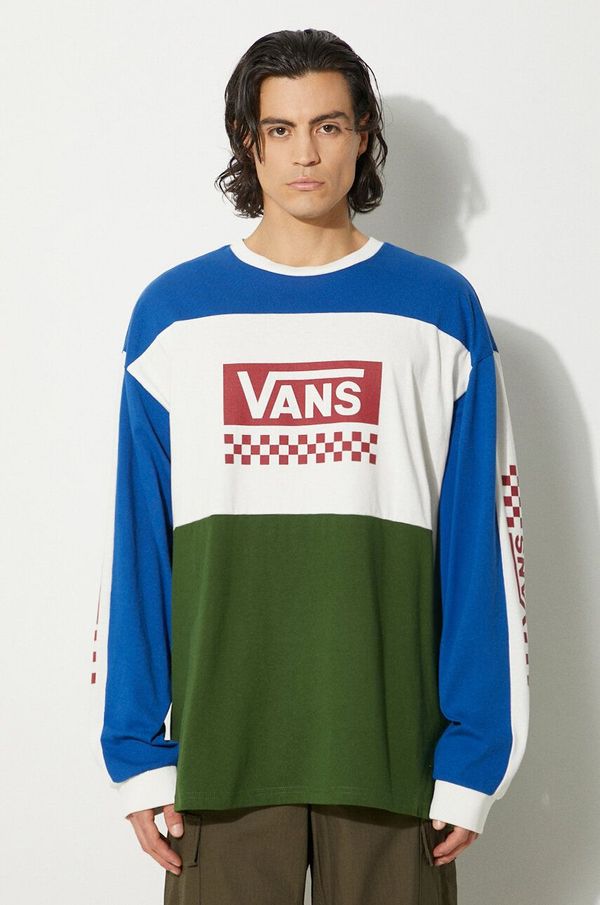 Vans Pamučna majica dugih rukava Vans Premium Classics LX Branded Panel s tiskom, VN000K2KBXU1