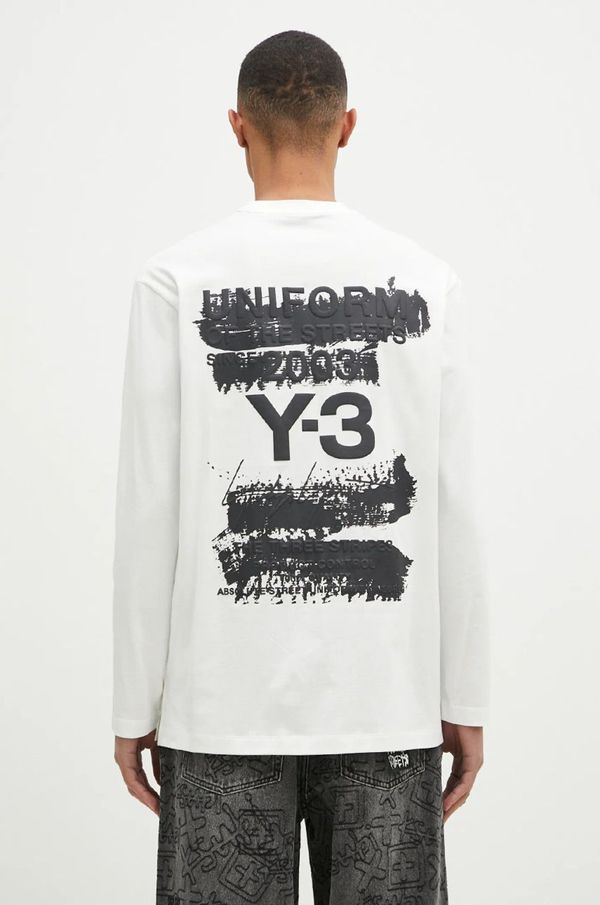 Y-3 Pamučna majica dugih rukava Y-3 Graphic Longsleeve Tee boja: bijela, s tiskom, JM3234