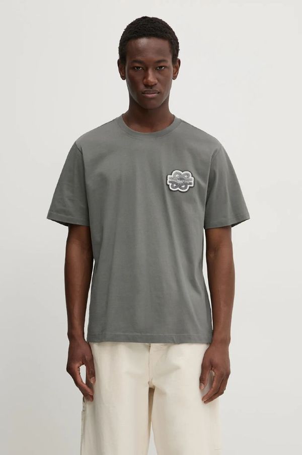 Filling Pieces Pamučna majica Filling Pieces Gowtu Gun boja: siva, s aplikacijom, 74433926002