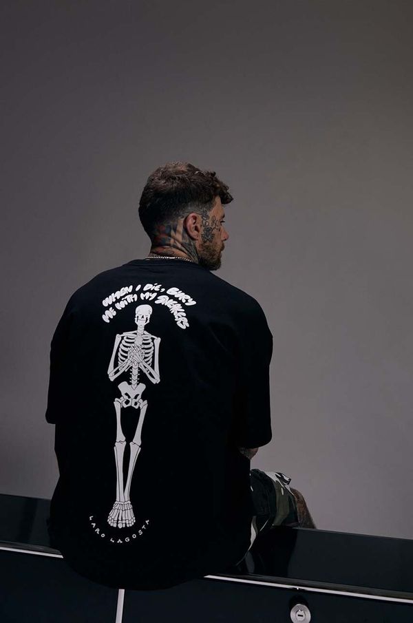 Flowers for Society Pamučna majica Flowers for Society Laro Graphic Shirt boja: crna, FFSAPP101