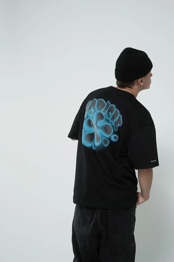 Flowers for Society Pamučna majica Flowers for Society Radicle za muškarce, boja: crna, s tiskom, FFSAPP062