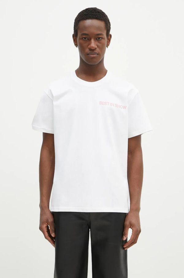 JW Anderson Pamučna majica JW Anderson Best In Show Back Print T-Shirt boja: bijela, s tiskom, JT0252.PG0772.001