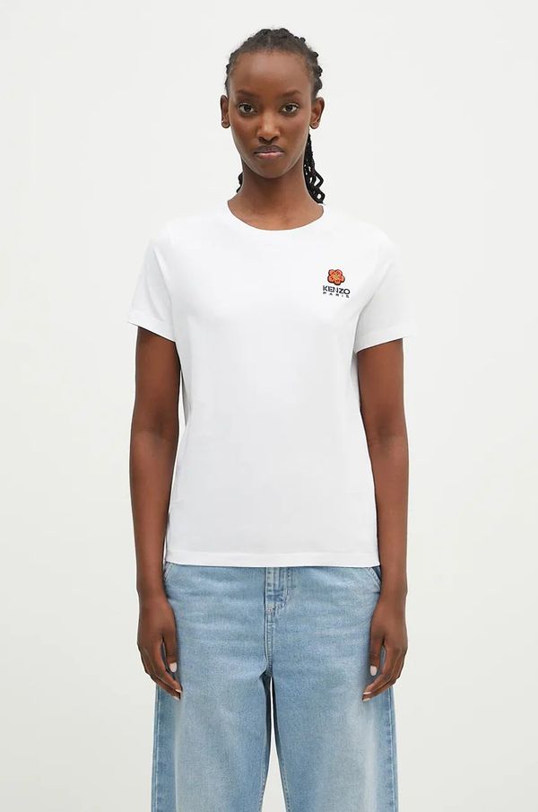 Kenzo Pamučna majica Kenzo Boke Crest Classic T-Shirt za žene, boja: bijela, FC62TS0124SO.01