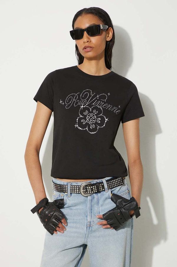 Kenzo Pamučna majica Kenzo Constellation Classic za žene, boja: crna, FE62TS1444SO.99J