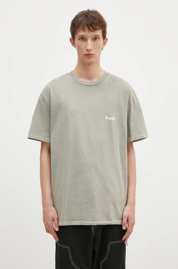 KSUBI Pamučna majica KSUBI All Day Biggie za muškarce, boja: zelena, s tiskom, MPF24TE027