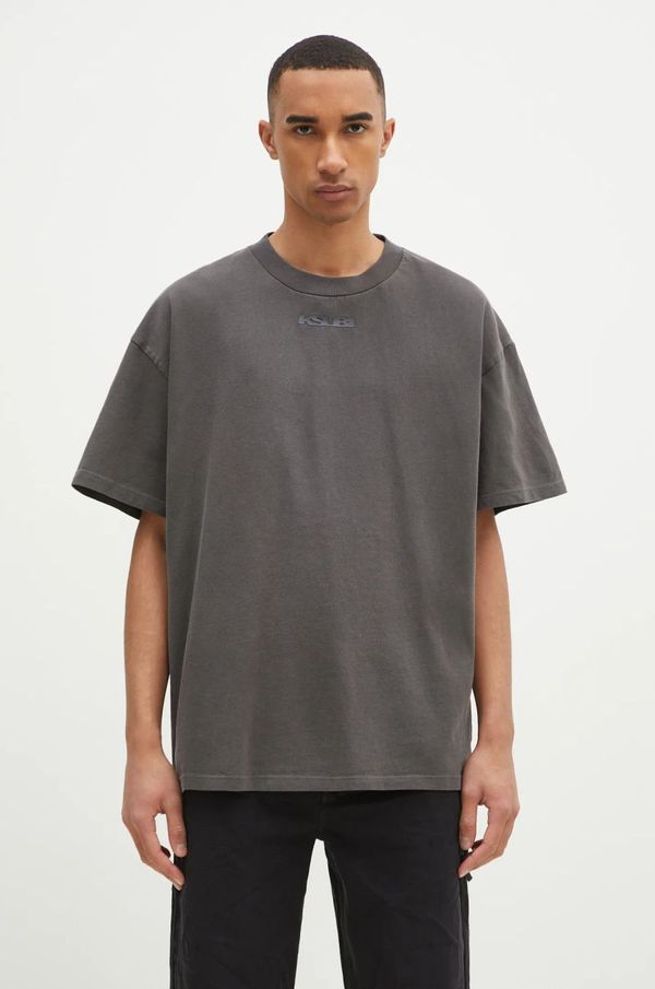 KSUBI Pamučna majica KSUBI Sott Ekcess za muškarce, boja: siva, s tiskom, MPS25TE040