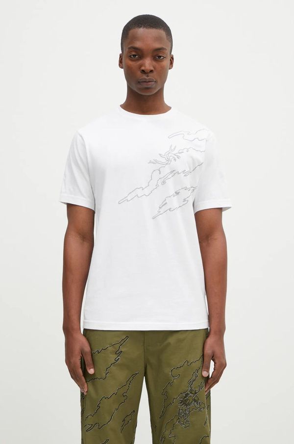 Maharishi Pamučna majica Maharishi Dpm: Sparse Bonsai T-Shirt za muškarce, boja: bijela, s aplikacijom, 5339.WHITE