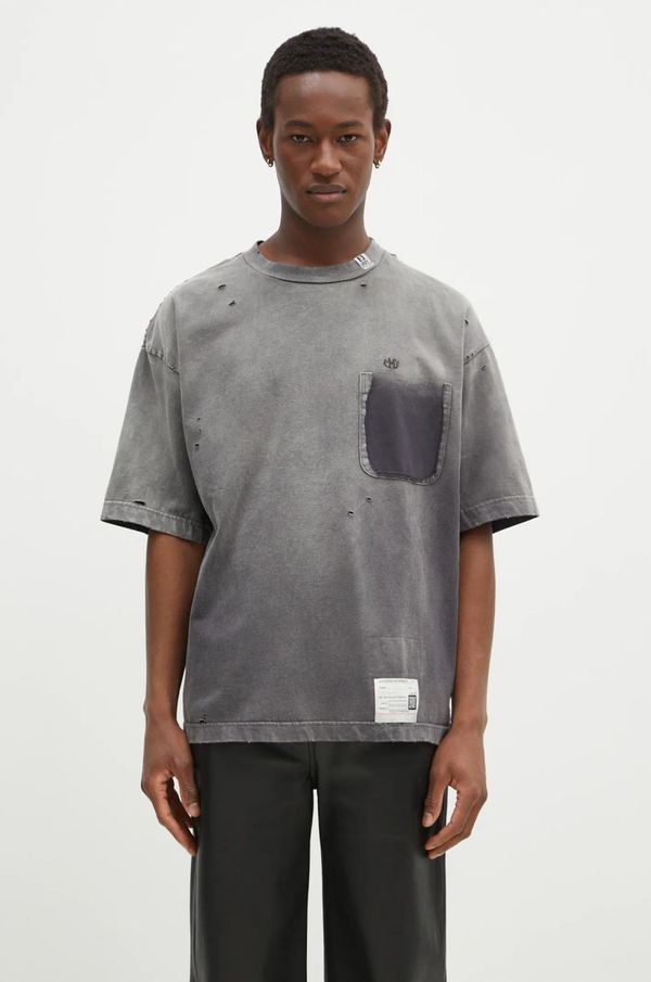Maison MIHARA YASUHIRO Pamučna majica Maison MIHARA YASUHIRO Sun Faded Tee za muškarce, boja: siva, s uzorkom, A13TS602