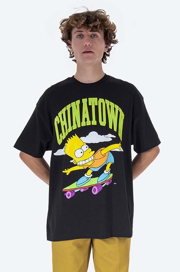 Market Pamučna majica Market Chinatown Market x The Simpsons Cowabunga Arc T-shirt boja: crna, s tiskom, CTM1990345-white