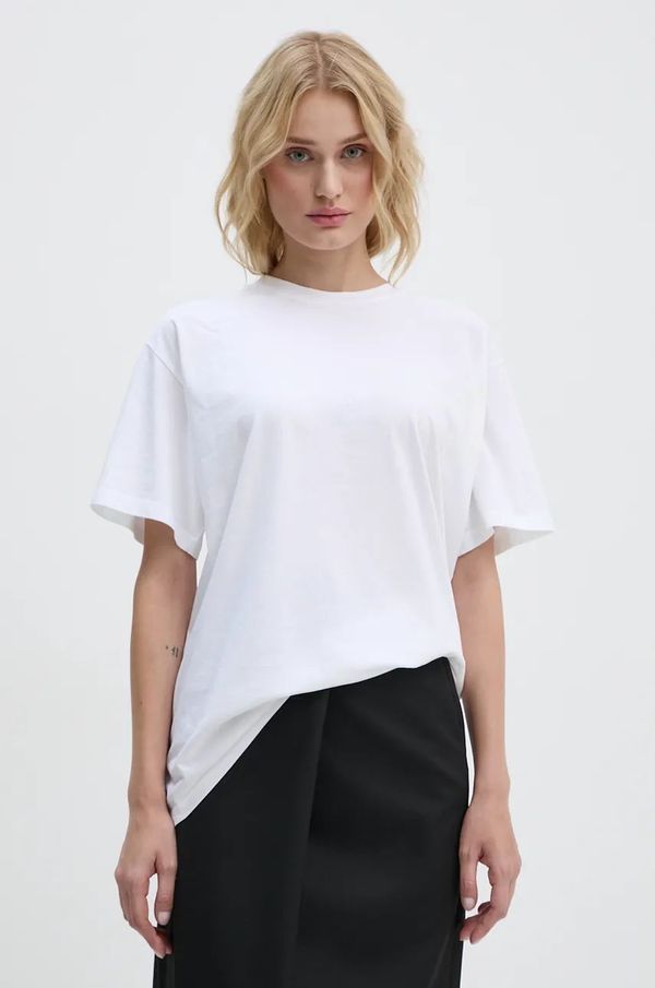 MM6 Maison Margiela Pamučna majica MM6 Maison Margiela za žene, boja: bijela, S62GD0192.S23588