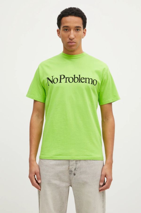 No Problemo Pamučna majica No Problemo Fluoro SS Tee za muškarce, boja: zelena, s tiskom, NP60003.02