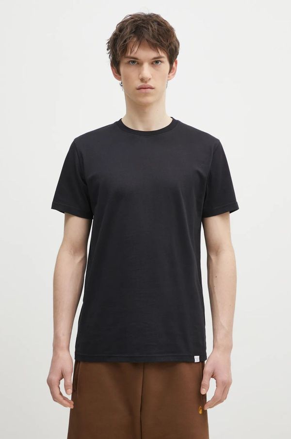 Norse Projects Pamučna majica Norse Projects za muškarce, boja: crna, bez uzorka