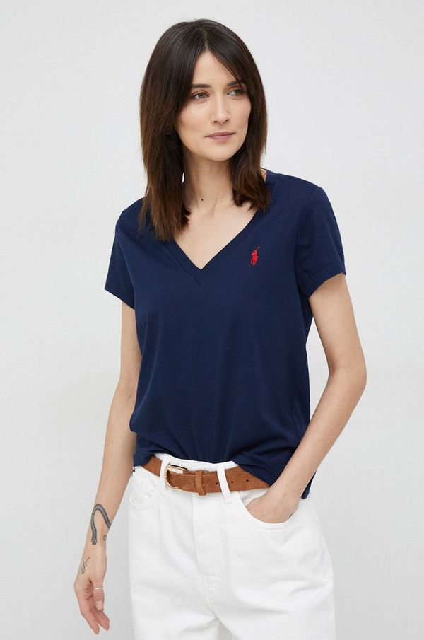 Polo Ralph Lauren Pamučna majica Polo Ralph Lauren boja: tamno plava, 211902403