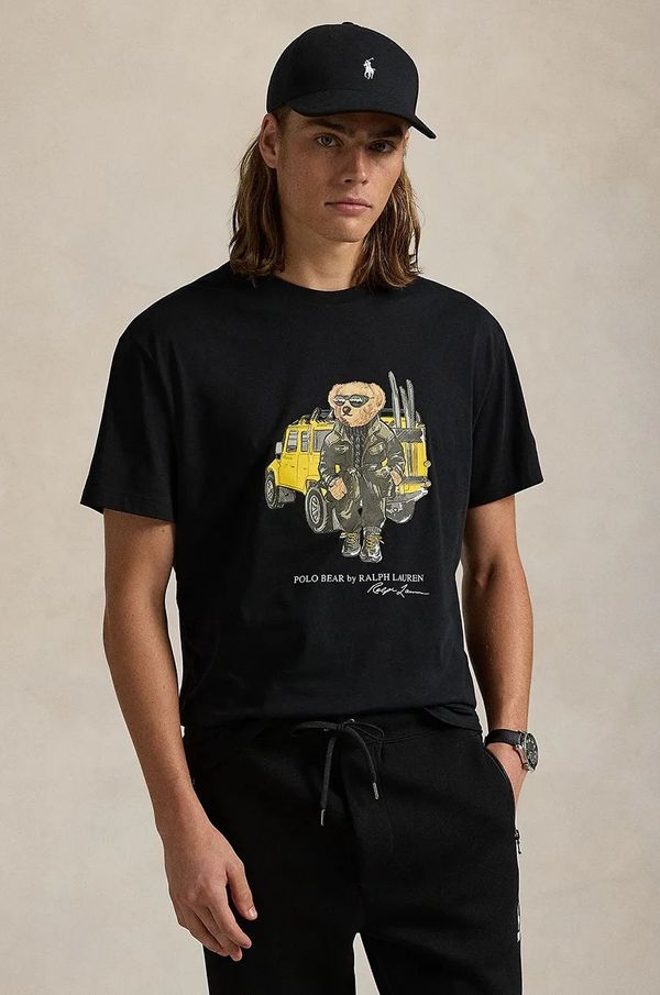 Polo Ralph Lauren Pamučna majica Polo Ralph Lauren za muškarce, boja: bijela, s tiskom, 710854497