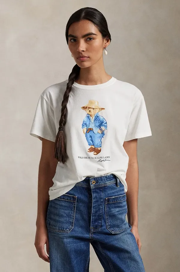 Polo Ralph Lauren Pamučna majica Polo Ralph Lauren za žene, boja: bijela, 211959104