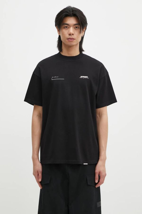 Represent Pamučna majica Represent Patron Of The Club za muškarce, boja: crna, s tiskom, MLM4274.001