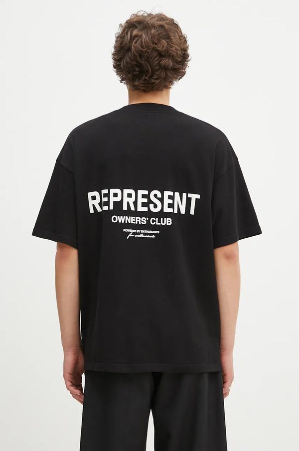 Represent Pamučna majica Represent Represent Owners Club za muškarce, boja: crna, s tiskom, OCM41114.001