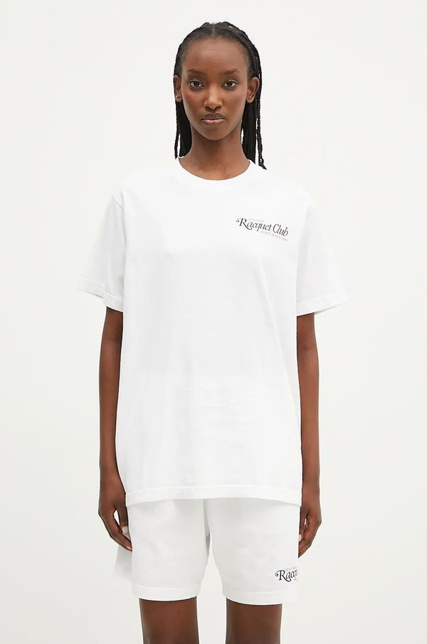 Sporty & Rich Pamučna majica Sporty & Rich 94 Racquet Club za žene, boja: bijela, TO042S406RW