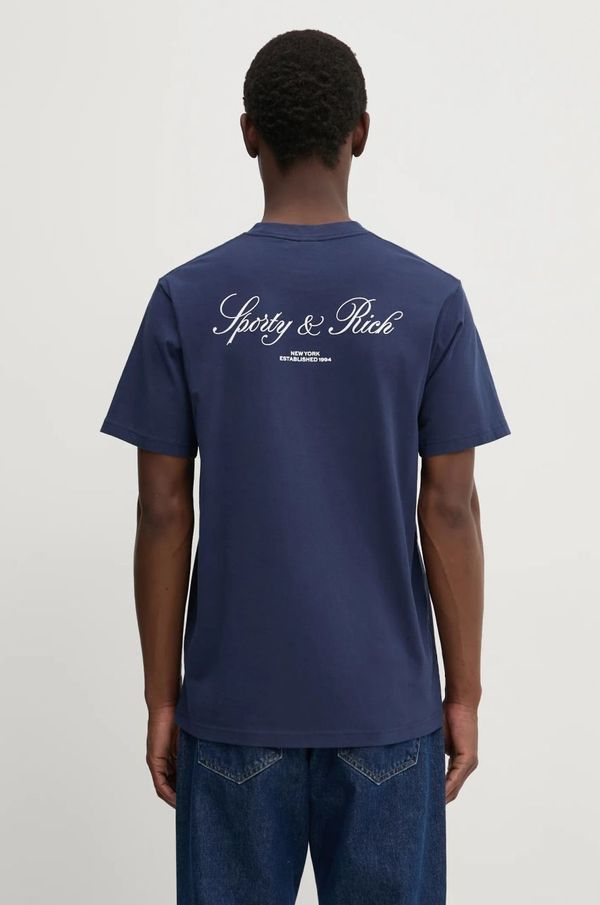 Sporty & Rich Pamučna majica Sporty & Rich Vendome Resort boja: tamno plava, s tiskom, TO043511248BL32