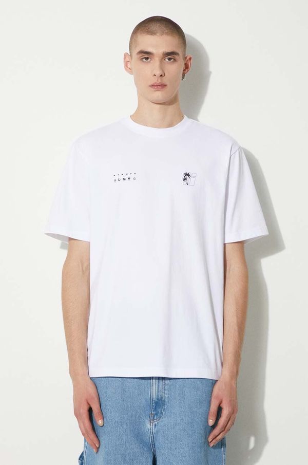 STAMPD Pamučna majica STAMPD Transit Relaxed Tee za muškarce, boja: bijela, s tiskom, SLA-M3331TE-WHT