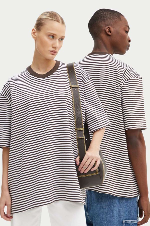 Sunnei Pamučna majica Sunnei boja: smeđa, s uzorkom, RTWXJER001