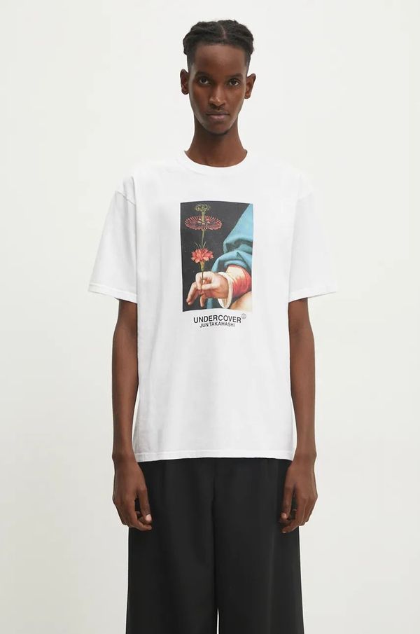Undercover Pamučna majica Undercover Tee za muškarce, boja: bijela, s tiskom, UC2D3803