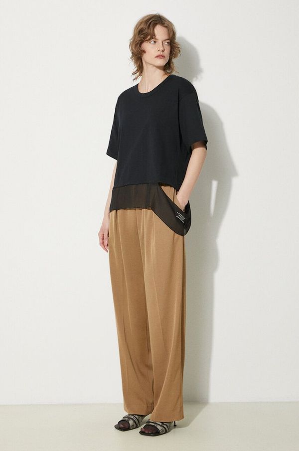 Undercover Pamučna majica Undercover za žene, boja: crna, UC1D1807