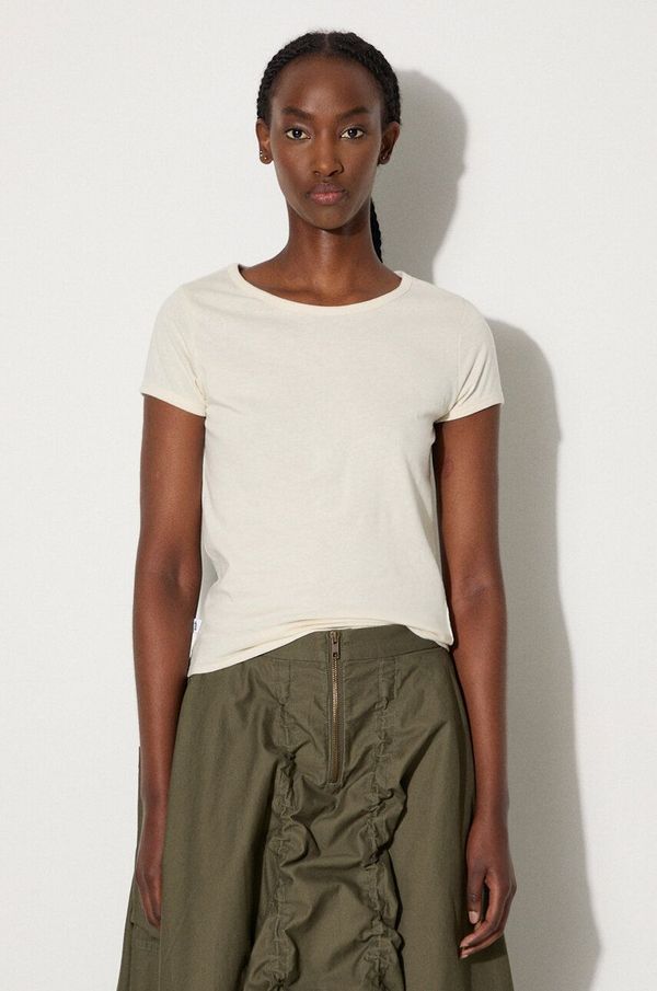 Vans Pamučna majica Vans Premium Classics LX Baby Tee za žene, boja: bež, VN000HM0DJR1