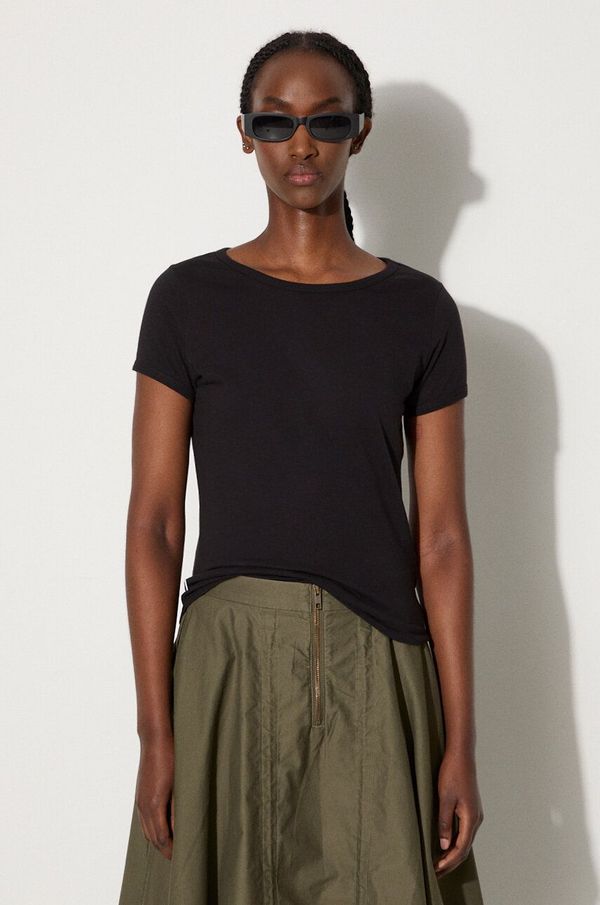 Vans Pamučna majica Vans Premium Classics LX Baby Tee za žene, boja: crna, VN000HM0BLK1