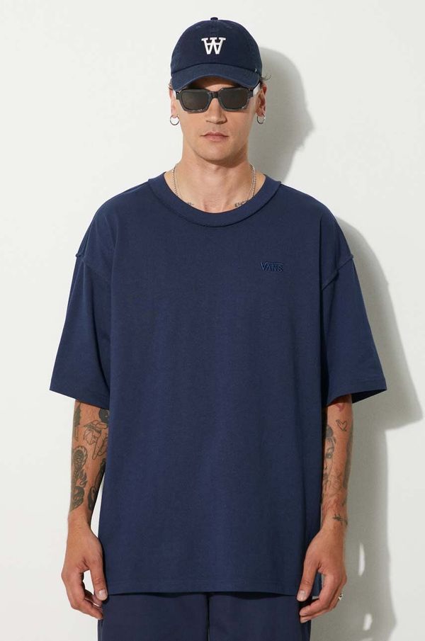 Vans Pamučna majica Vans Premium Classics LX za muškarce, boja: tamno plava, bez uzorka, VN000GBYLKZ1