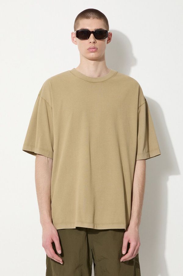 Vans Pamučna majica Vans Premium Standards Washed SS Tshirt LX za muškarce, boja: zelena, bez uzorka, VN000GVUCUQ1