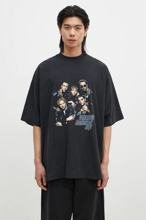 Vetements Pamučna majica VETEMENTS Backstreetboys Oversized boja: crna, s tiskom, UA66TR620B