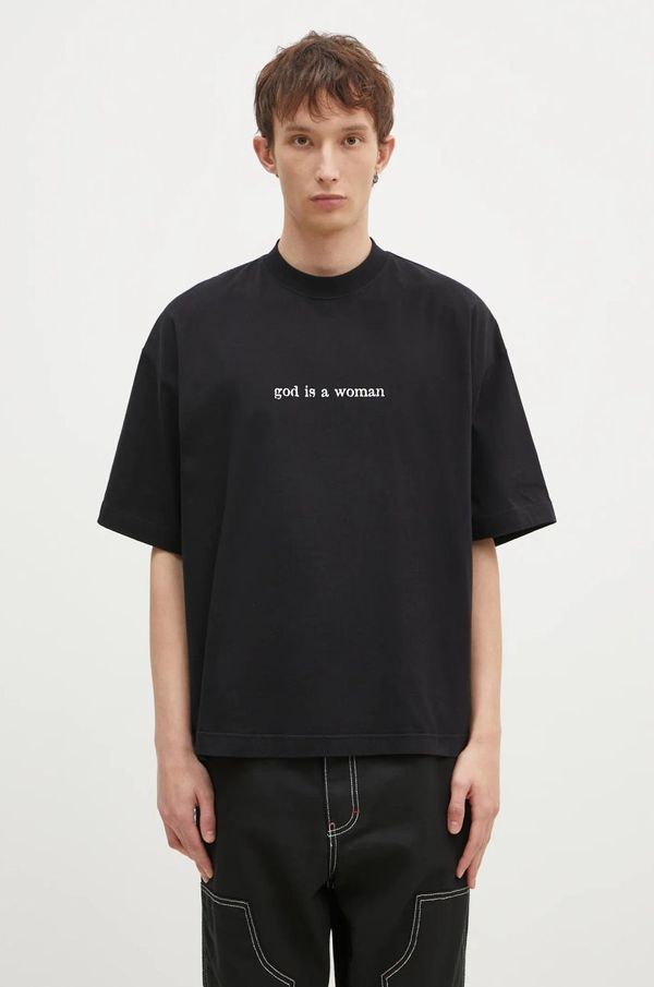 Vetements Pamučna majica VETEMENTS God Is A Woman Cropped Boxy boja: crna, s tiskom, UA66TR725B