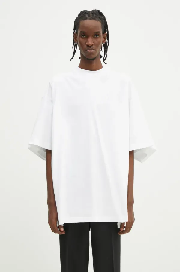 Vetements Pamučna majica VETEMENTS Merged Double Oversized boja: bijela, bez uzorka, UA66TR635W