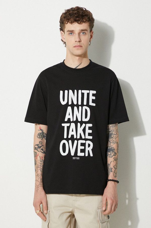 Wood Wood Pamučna majica Wood Wood Bobby Shoplifters boja: bijela, s tiskom, 50025711.2489-BLACK