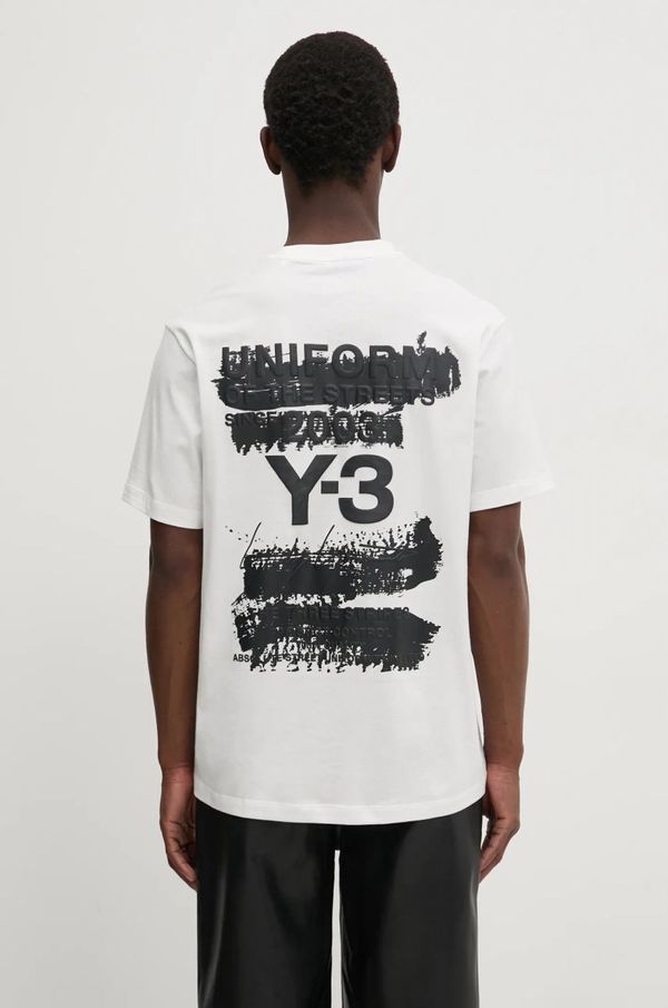 Y-3 Pamučna majica Y-3 Graphic SS Tee boja: bijela, s tiskom, JM7815