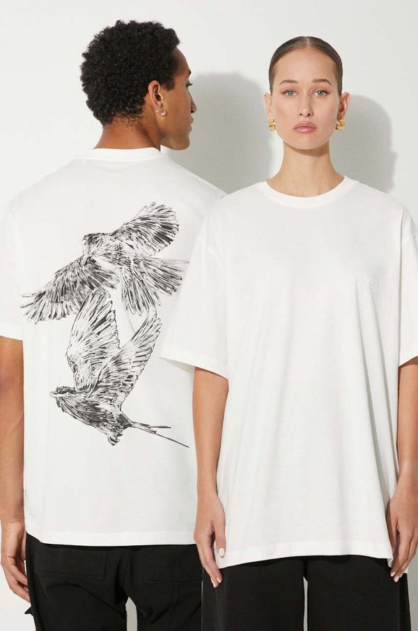 Y-3 Pamučna majica Y-3 Graphic Tee boja: bijela, s tiskom, IX0402