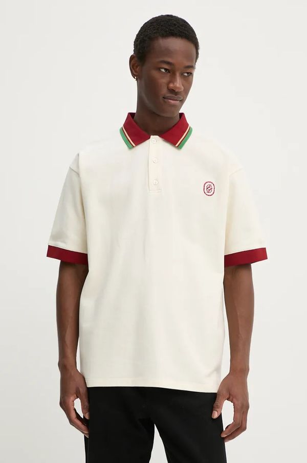 Drôle de Monsieur Pamučna polo majica Drôle de Monsieur Le Polo D Miroir boja: bež, s aplikacijom, E-PL138-CO162-CM