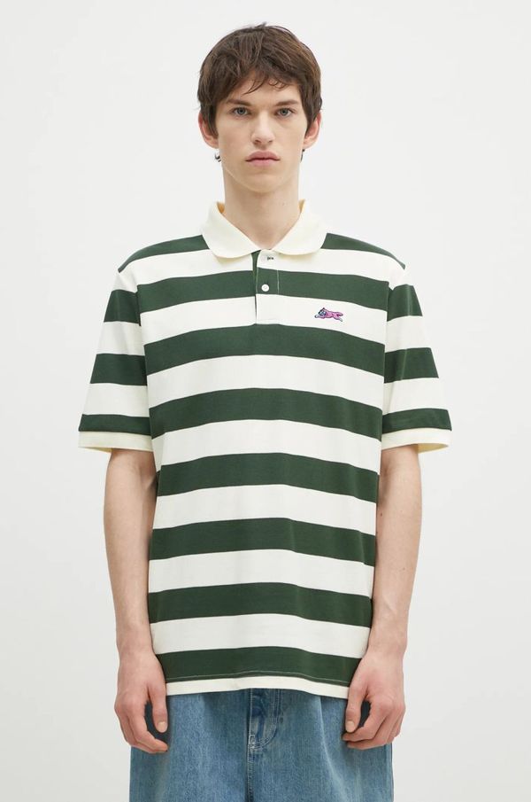 Icecream Pamučna polo majica ICECREAM Running Dog Ss Striped Rugby Top boja: zelena, s uzorkom, IC24468