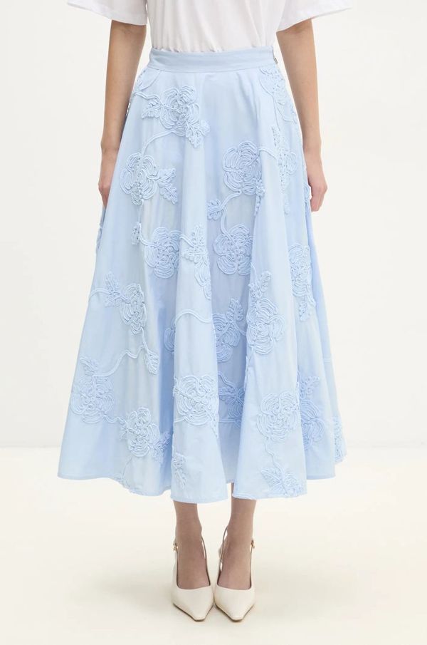 Rotate Pamučna suknja Rotate midi, širi se prema dolje, 1135212322