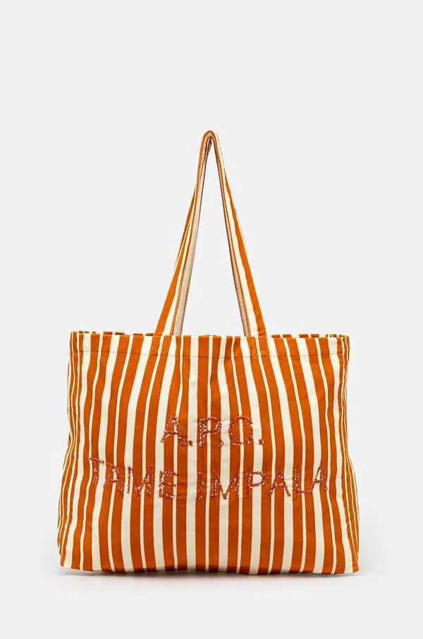 A.P.C. Pamučna torba A.P.C. Shopping Leash boja: narančasta, COHEM-M61966